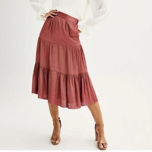 Nine West Asymmetrical Dusty Rose Skirt